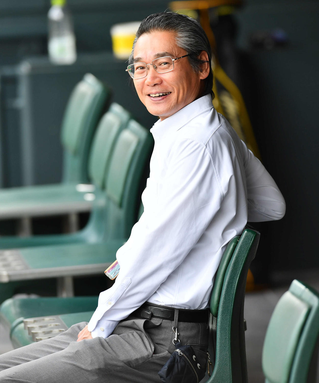 阪神嶌村球団本部長（2025年8月撮影）