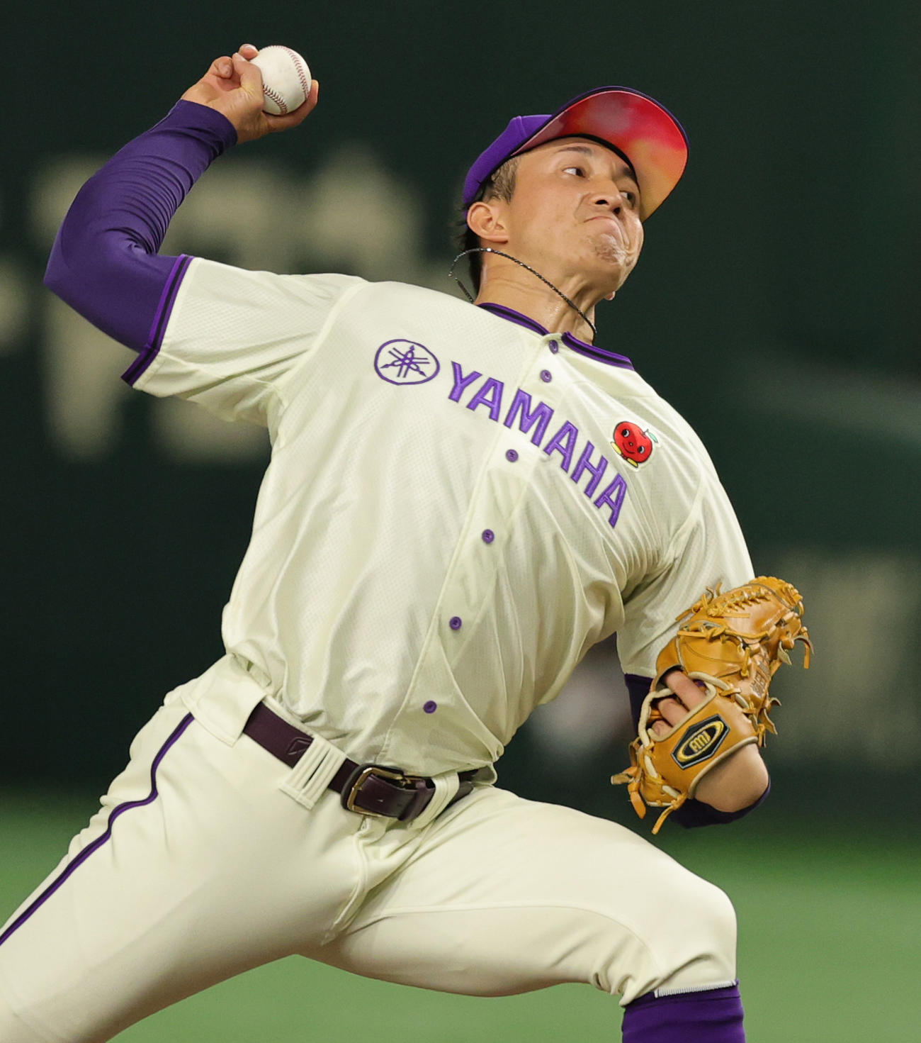 王子対ヤマハ　力投するヤマハ・梅田（撮影・野上伸悟）