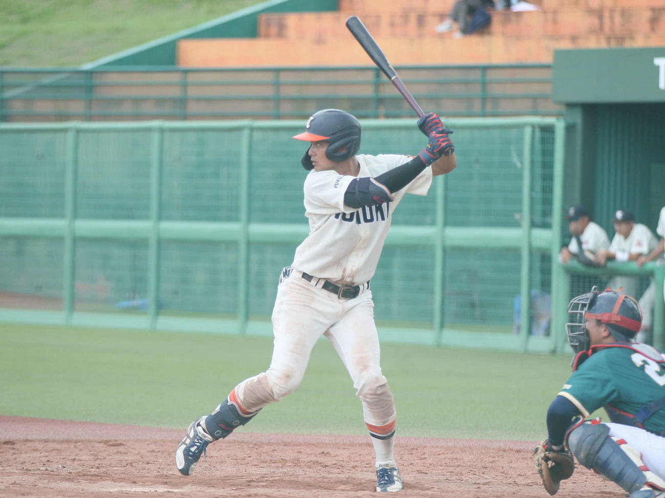 宮城教大対東北福祉大　5打数4安打の東北福祉大・高岡（撮影・高橋香奈）
