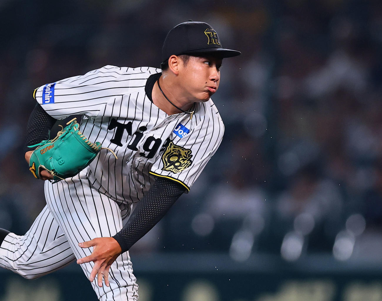 阪神対DeNA 9回を3人で抑えた阪神伊原（撮影・藤尾明華）