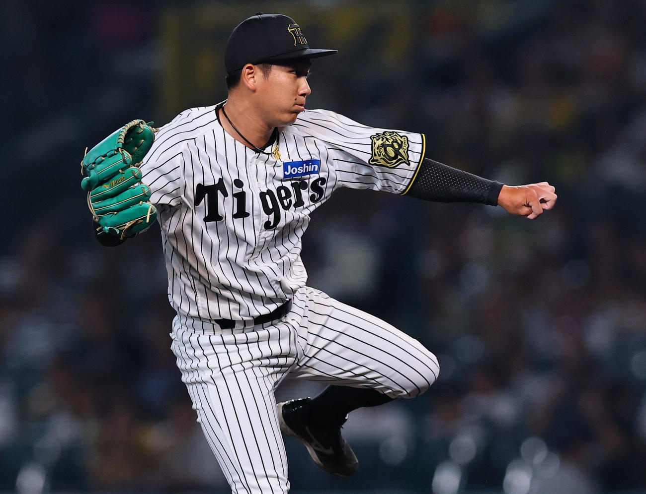阪神対DeNA 9回を3人で抑えた阪神伊原（撮影・藤尾明華）