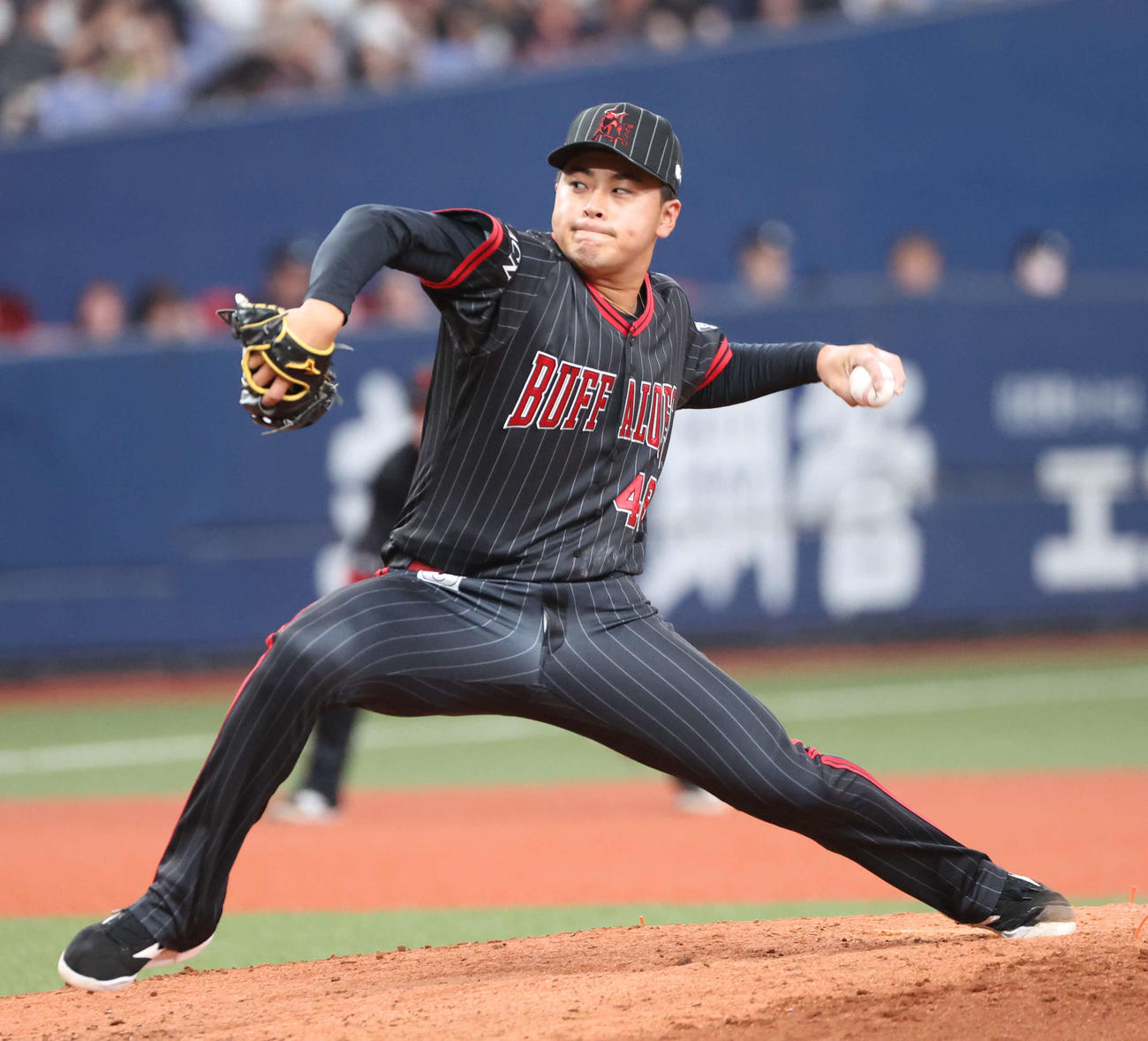 オリックス東松快征（2025年8月2日撮影）