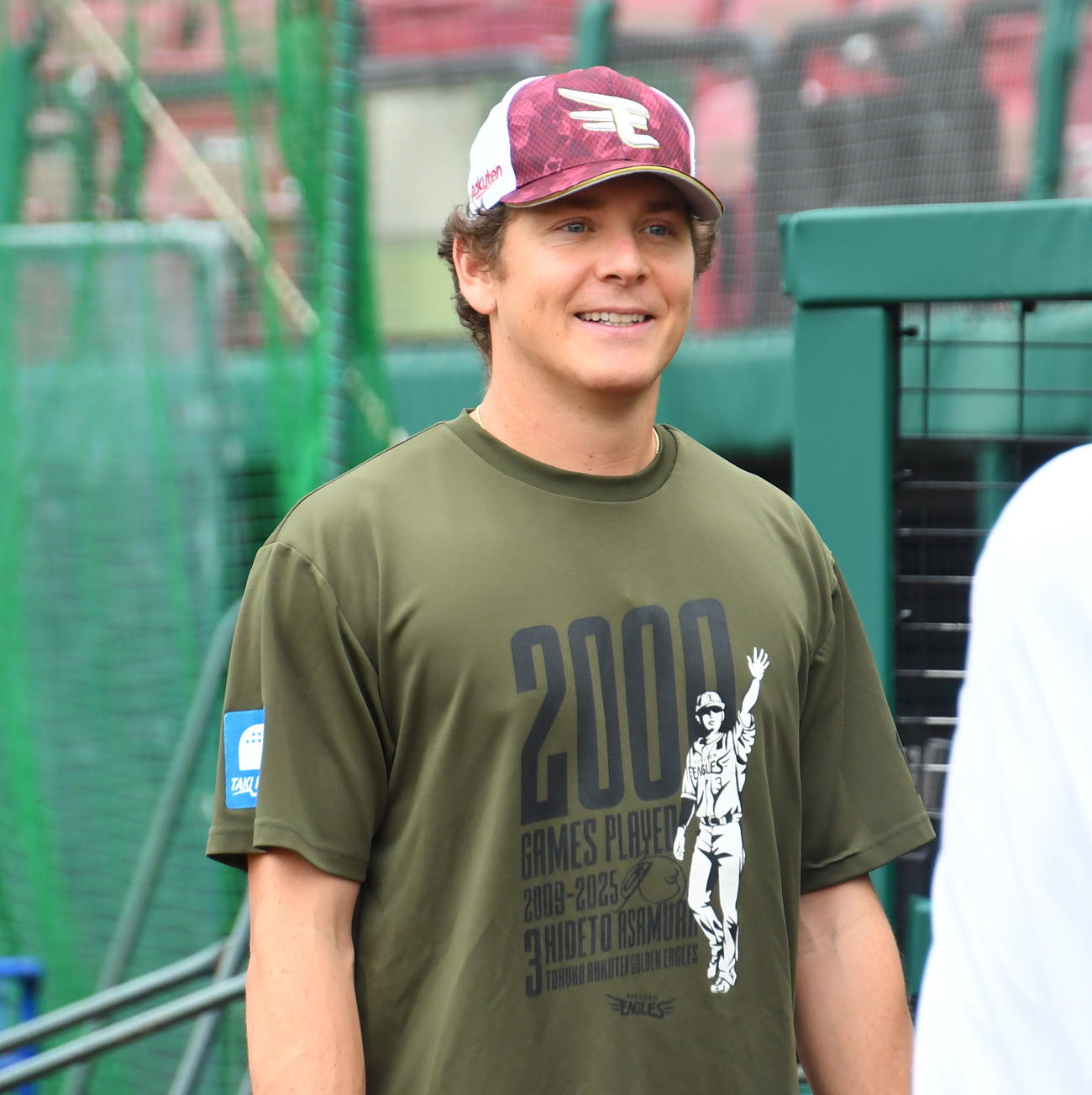 楽天対西武　1軍に合流した楽天ハワード（撮影・山田愛斗）