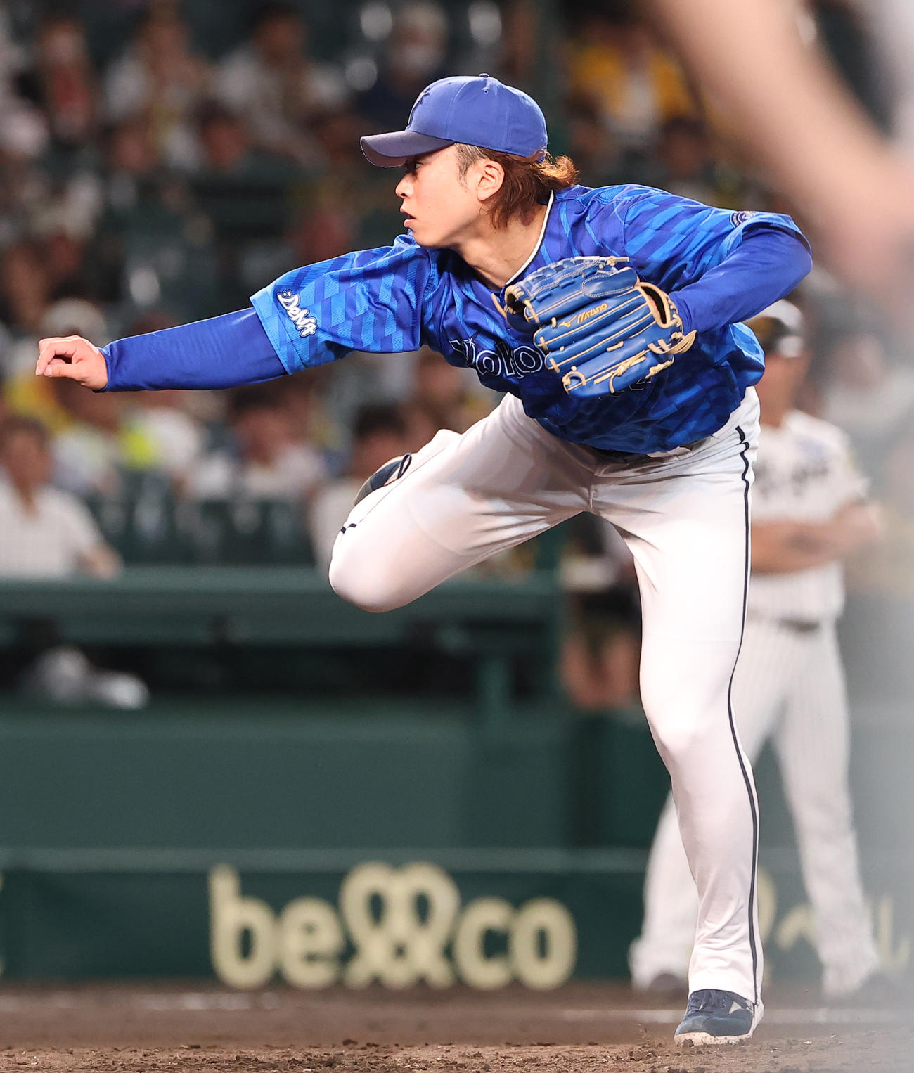 阪神対DeNA DeNA2番手の入江（撮影・上田博志）