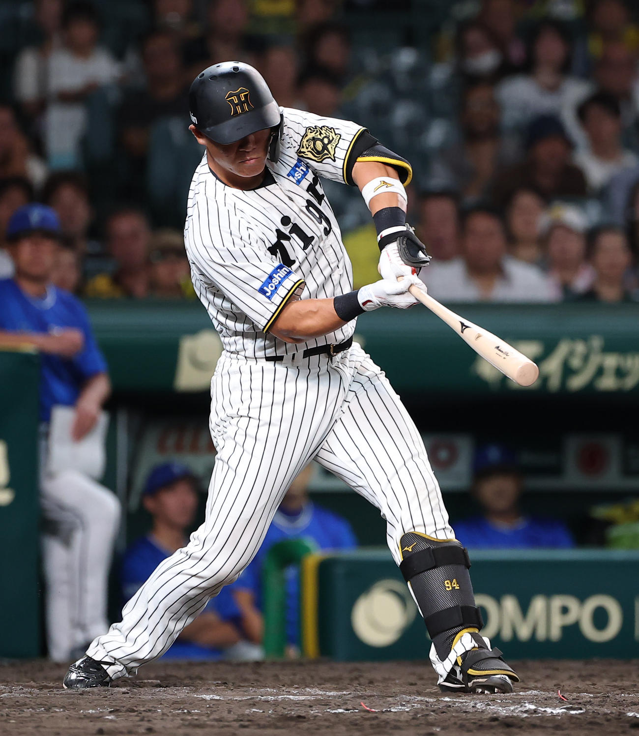阪神対DeNA 9回裏阪神無死、原口は三振に倒れる（撮影・上田博志）