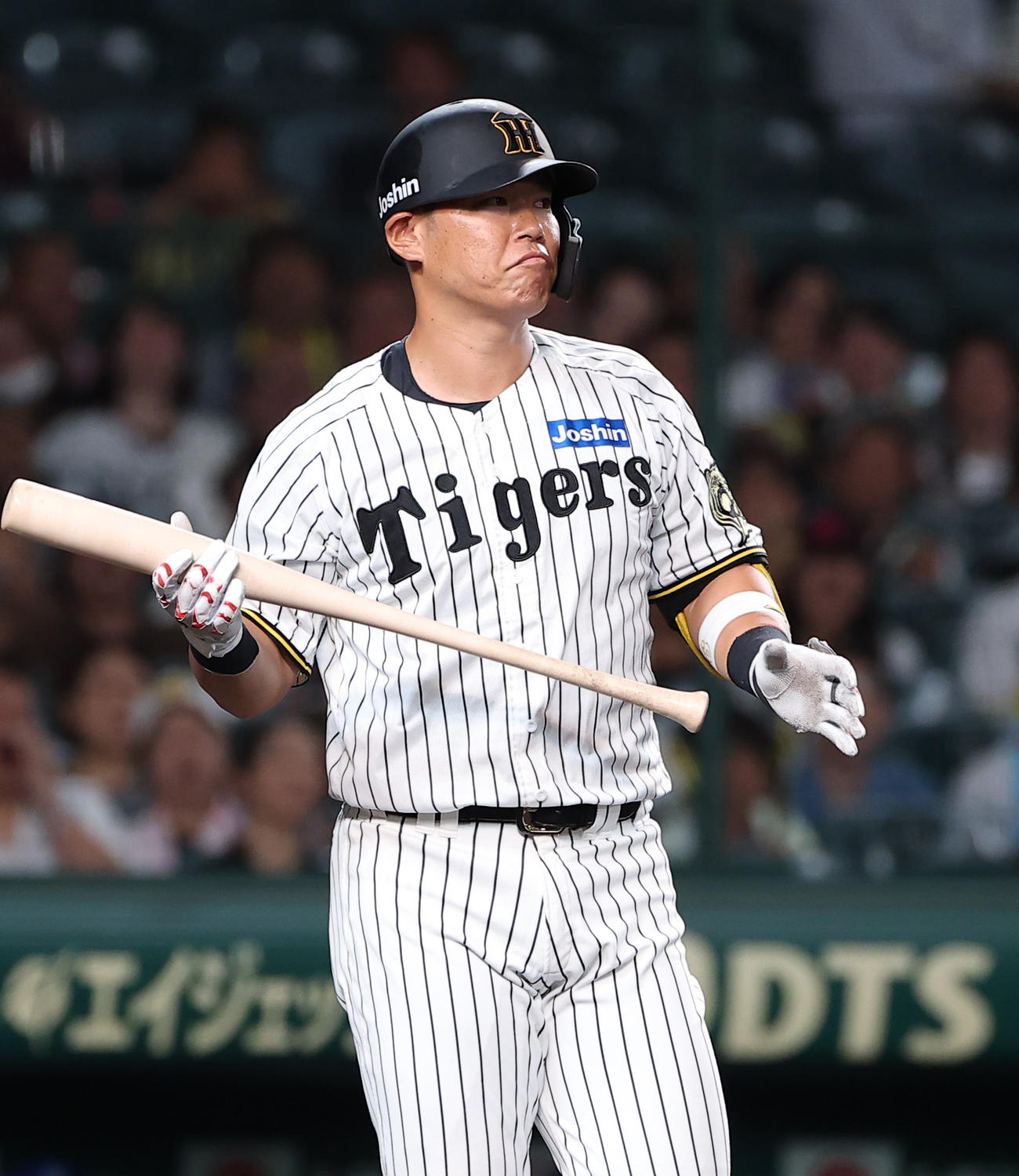 阪神対DeNA 9回裏阪神無死、原口は三振に倒れる（撮影・上田博志）