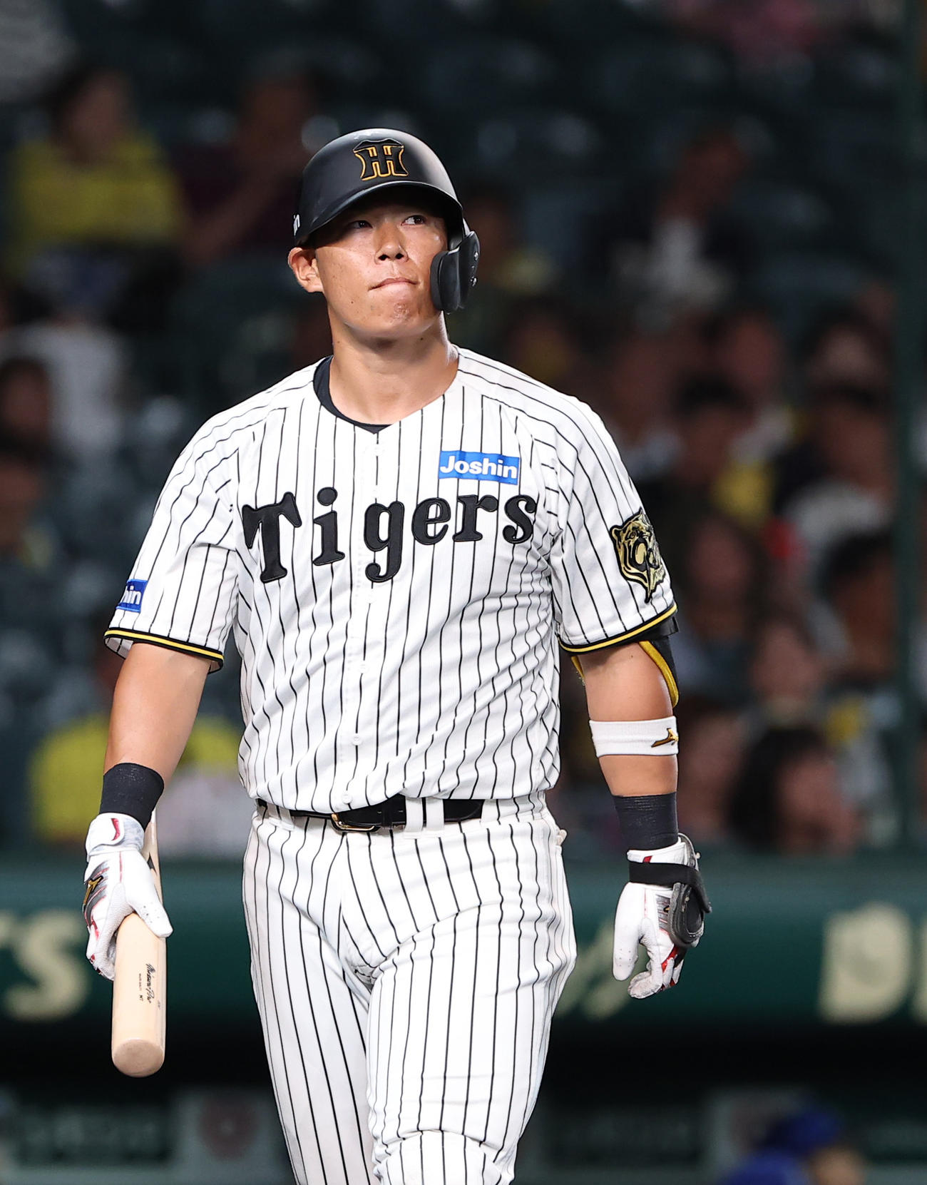 阪神対DeNA 9回裏阪神無死、原口は三振に倒れる（撮影・上田博志）