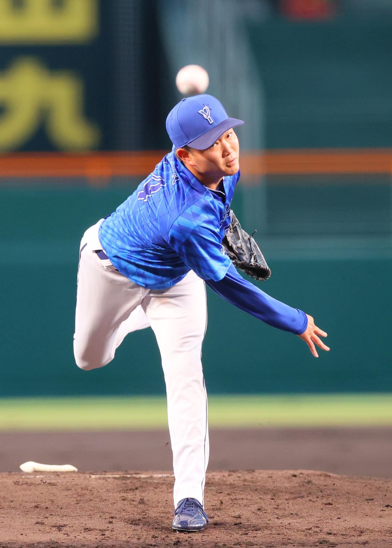 阪神対DeNA DeNA先発の石田裕（撮影・上山淳一）