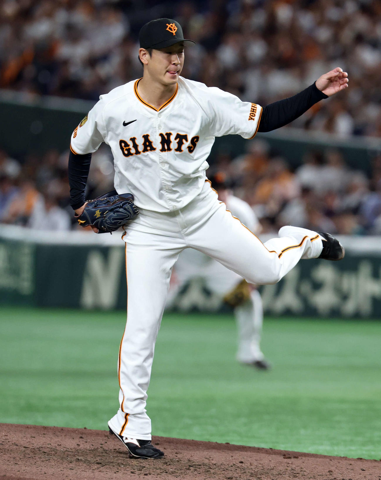 巨人対広島　7回表広島の攻撃で登板した中川（撮影・浅見桂子）
