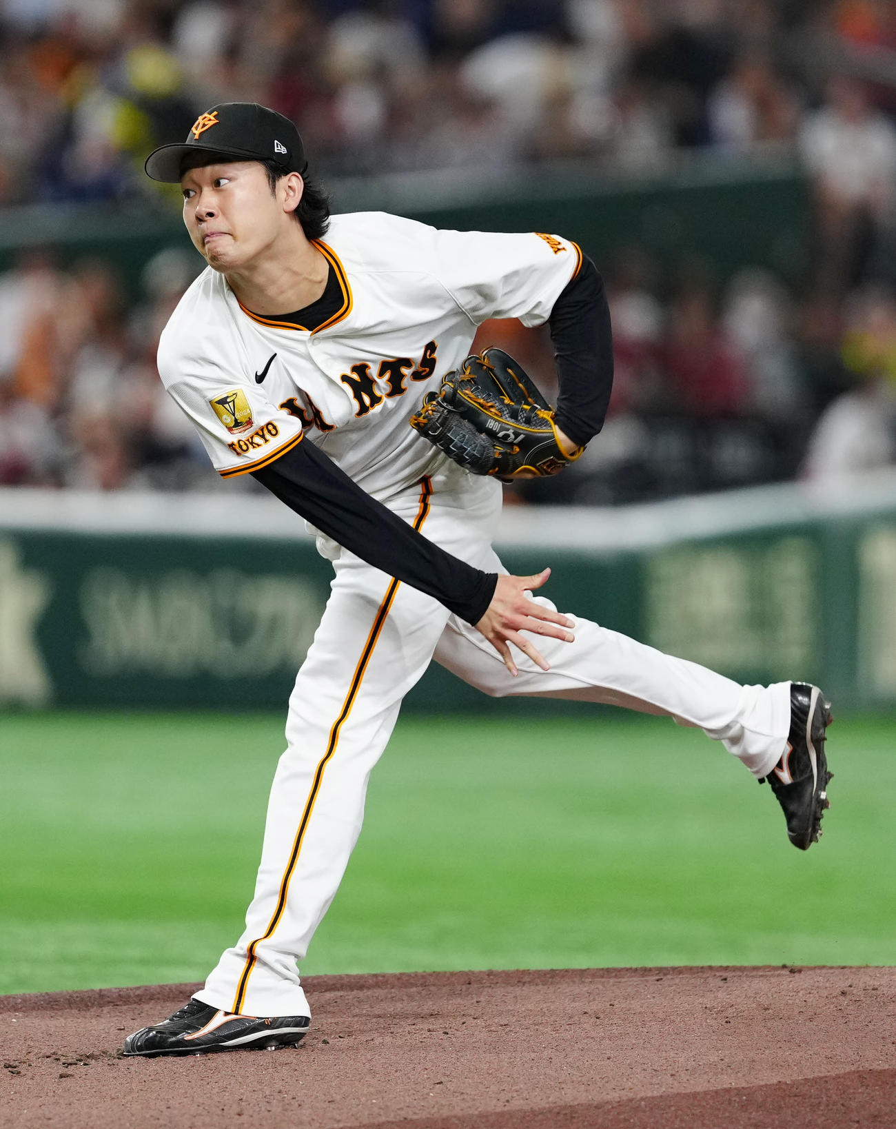 巨人対広島　巨人先発の山崎（撮影・江口和貴）