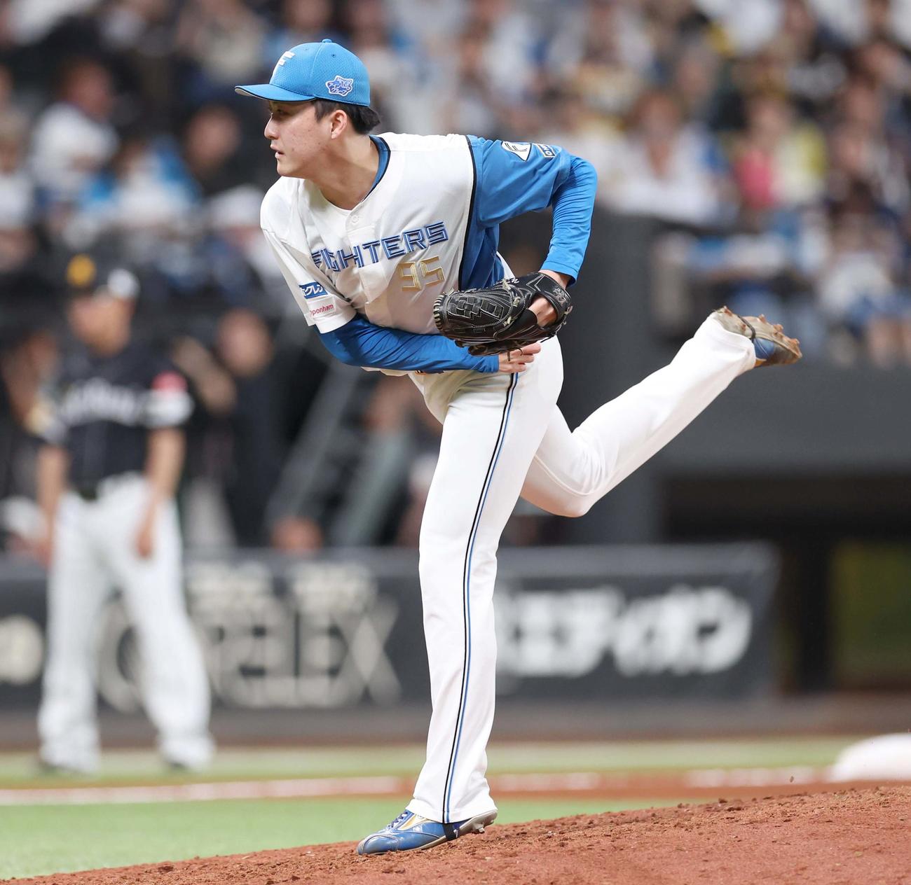 日本ハム柳川大晟（2025年9月9日撮影）