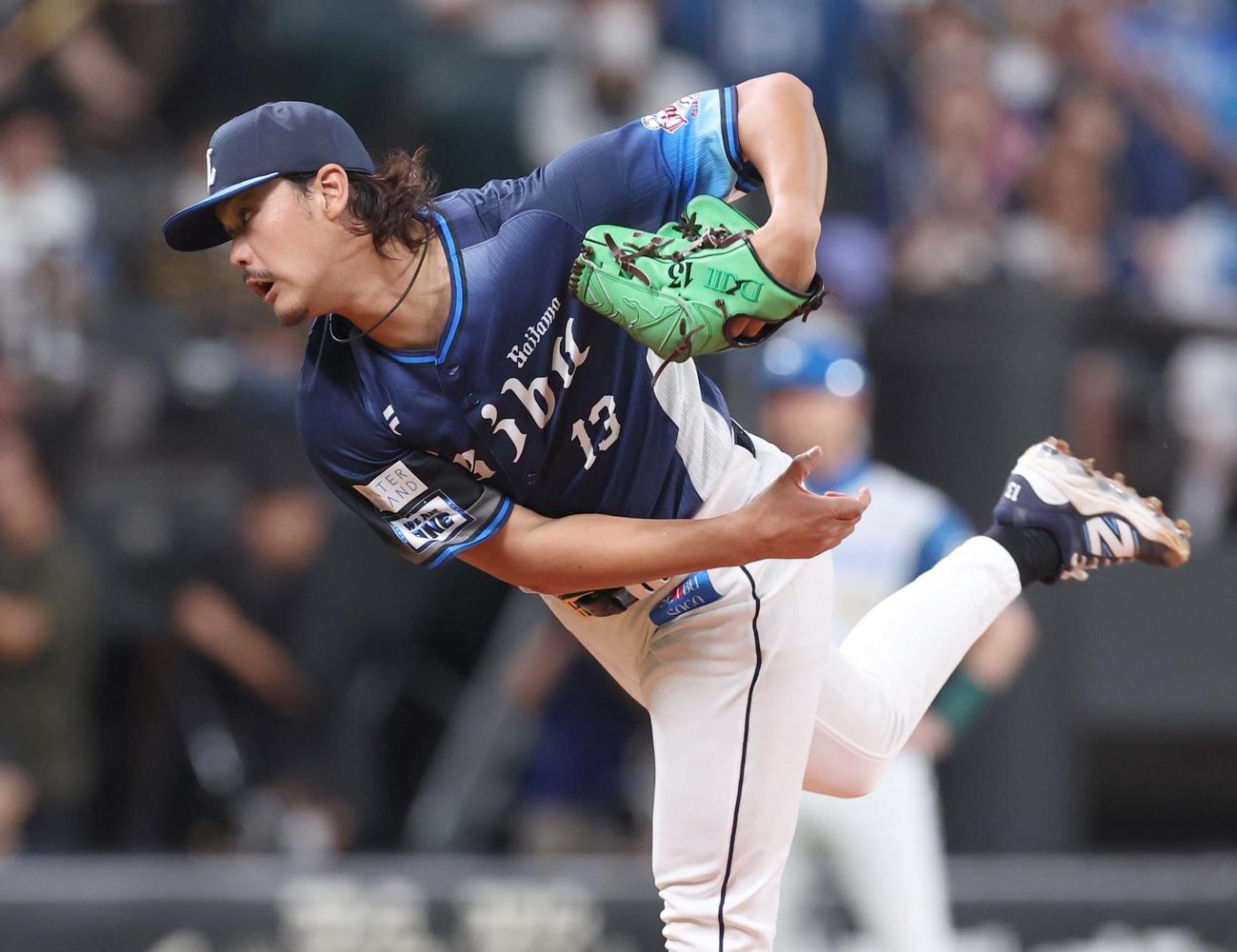 日本ハム対西武　西武先発の高橋（撮影・黒川智章）