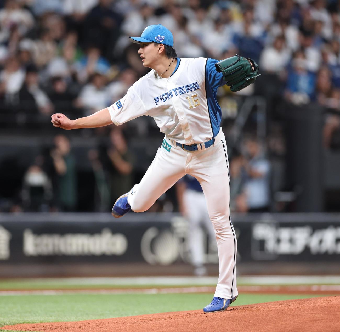 日本ハム対西武　日本ハム先発の達（撮影・黒川智章）