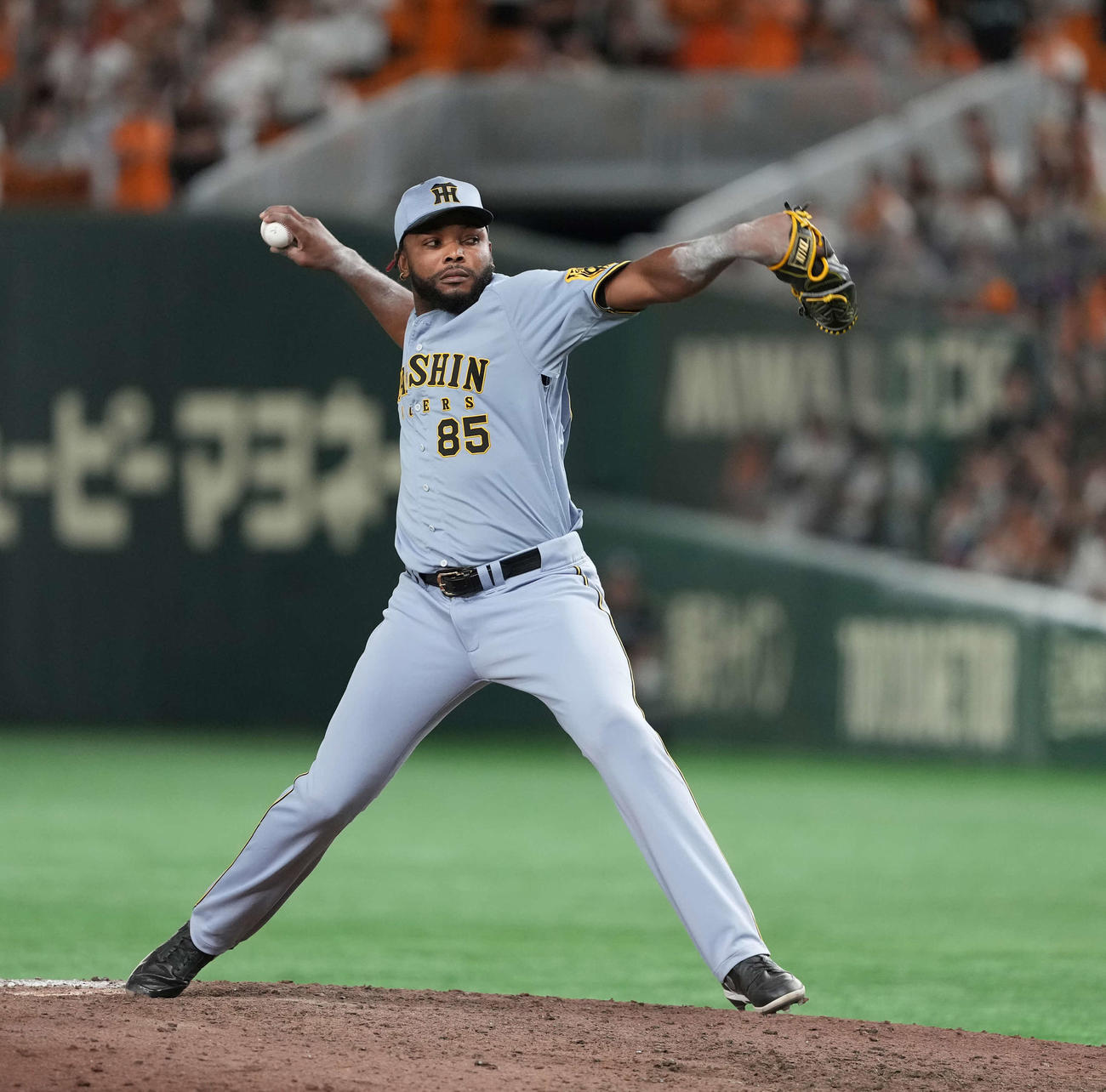 巨人対阪神　力投する阪神ドリス（撮影・井上学）