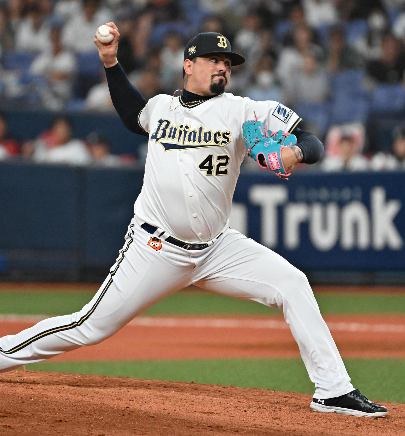 オリックス対ソフトバンク　オリックス4番手のマチャド（撮影・石井愛子）