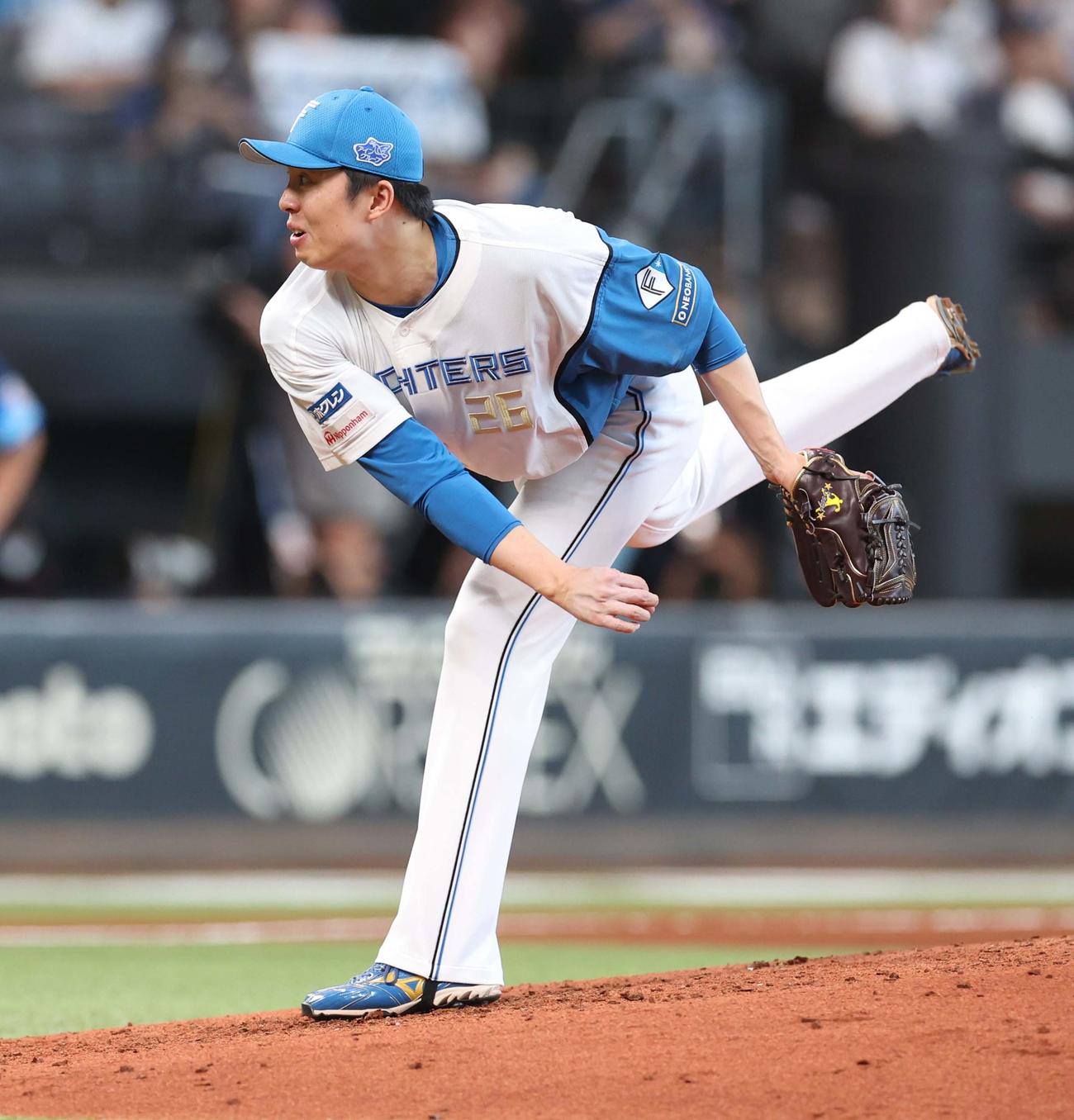 日本ハム対西武　8回に登板の田中（撮影・黒川智章）