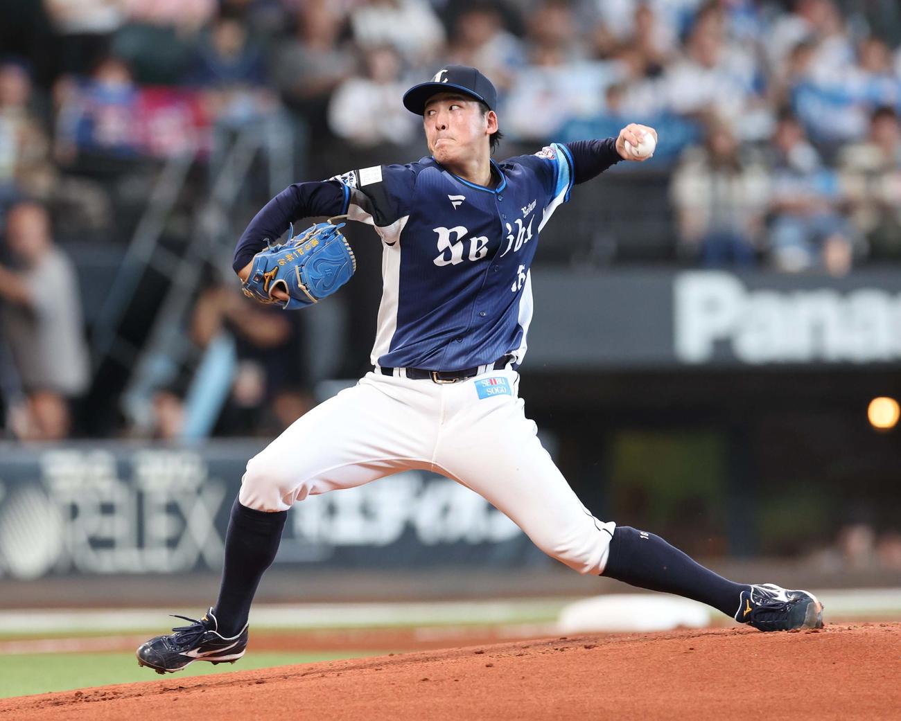 日本ハム対西武　西武先発の隅田（撮影・黒川智章）