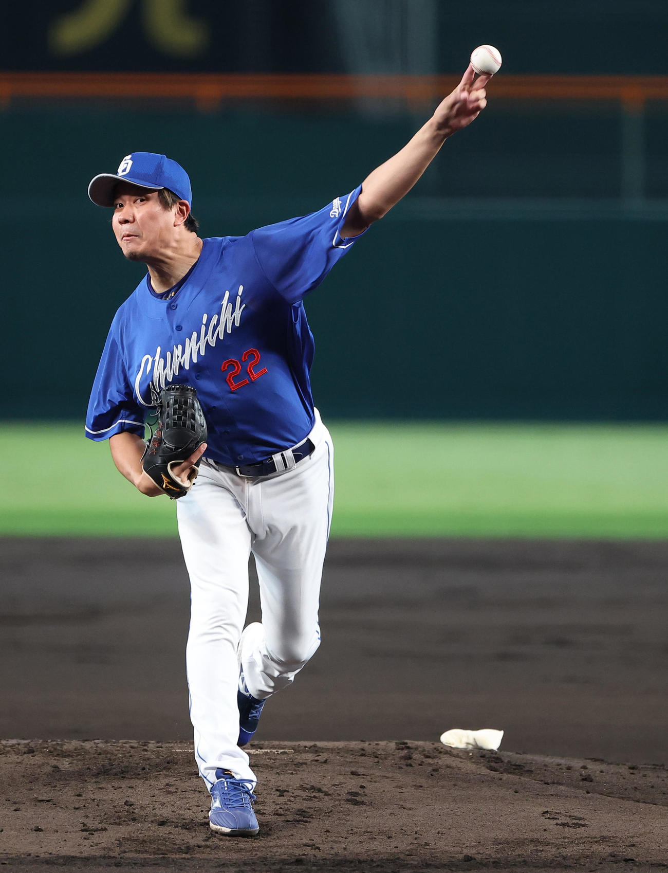 阪神対中日　中日先発の大野（撮影・上田博志）
