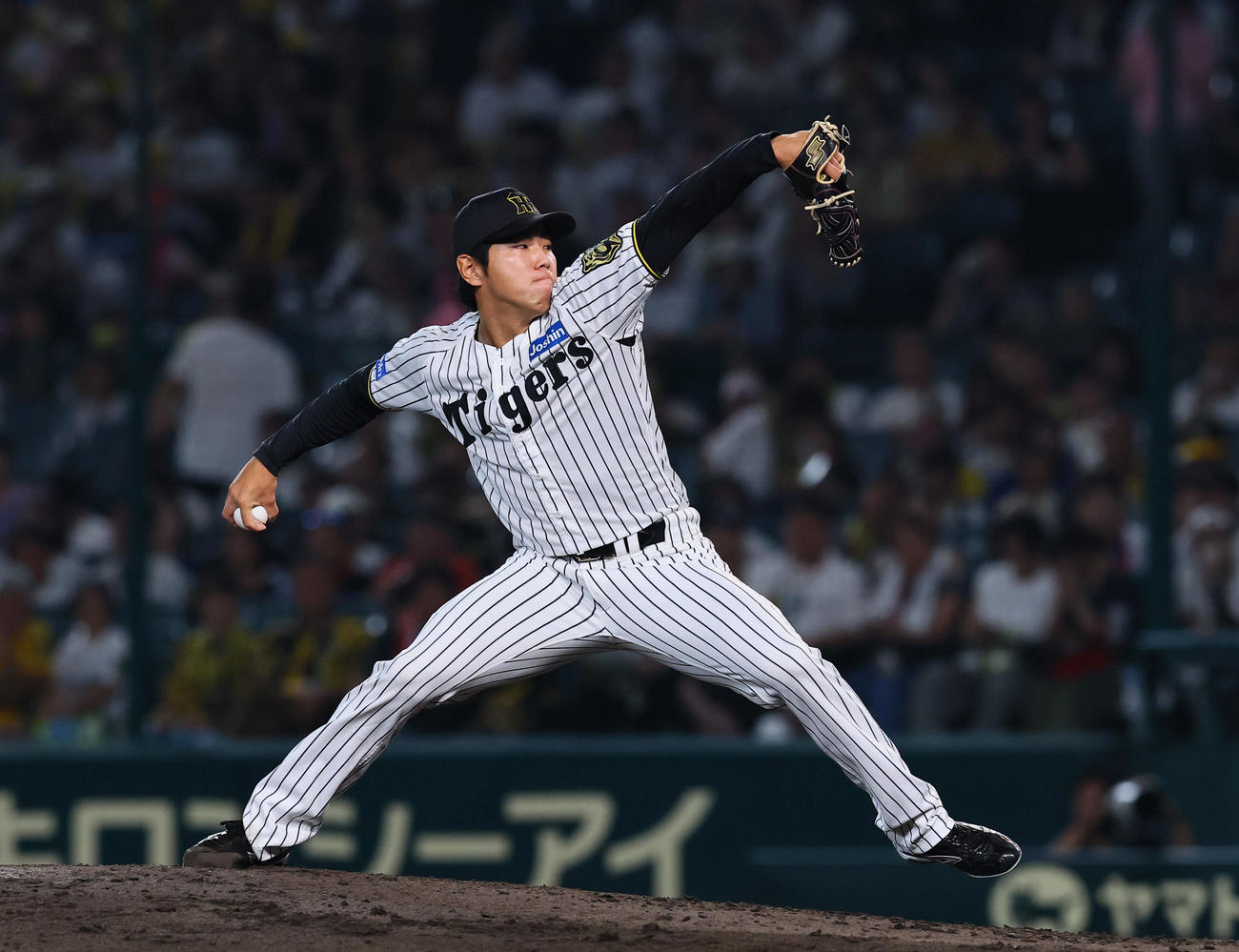 阪神対中日　8回、2番手で登板した阪神工藤（撮影・藤尾明華）