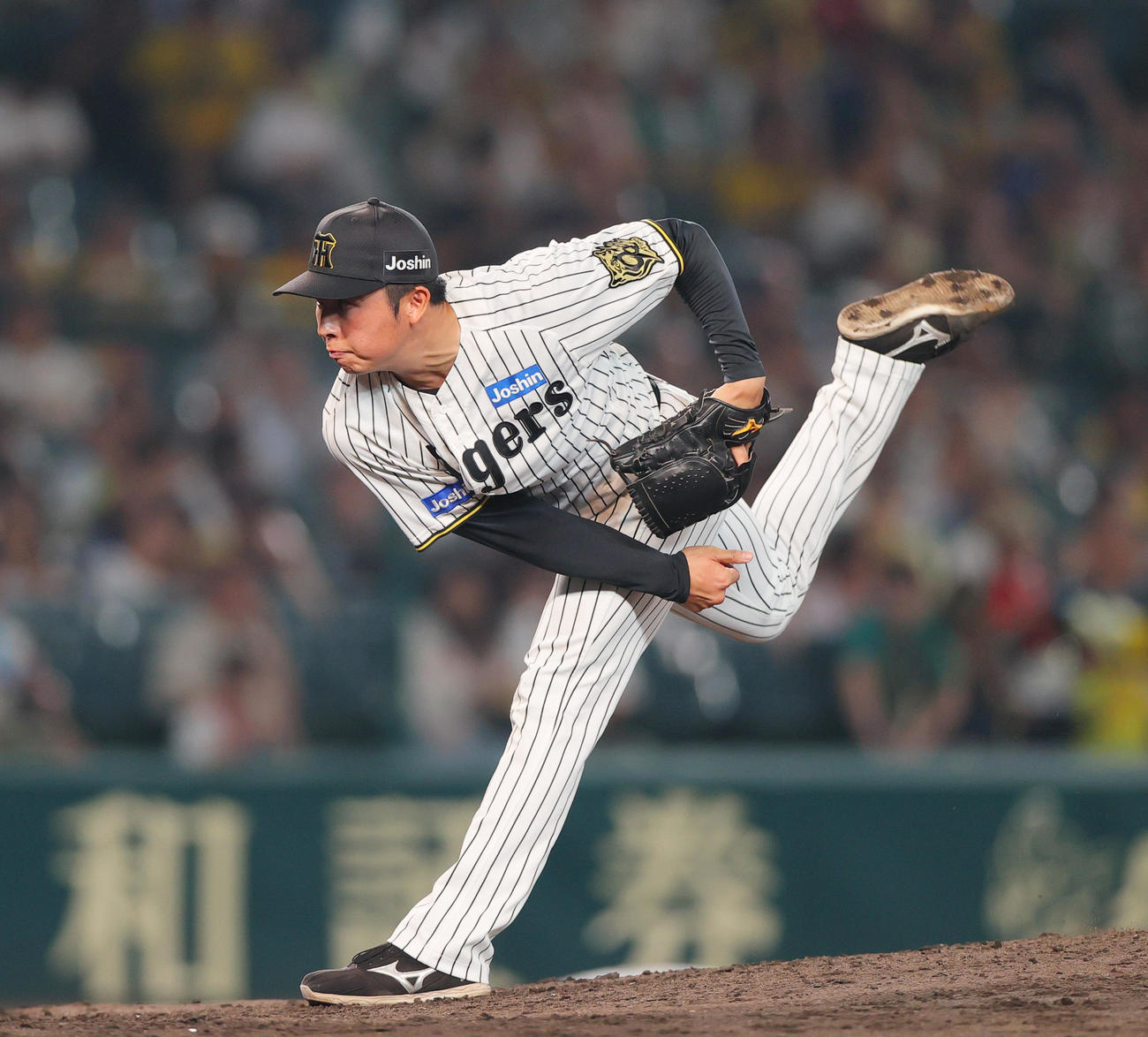 阪神対中日　9回表に登板する椎葉（撮影・上山淳一）