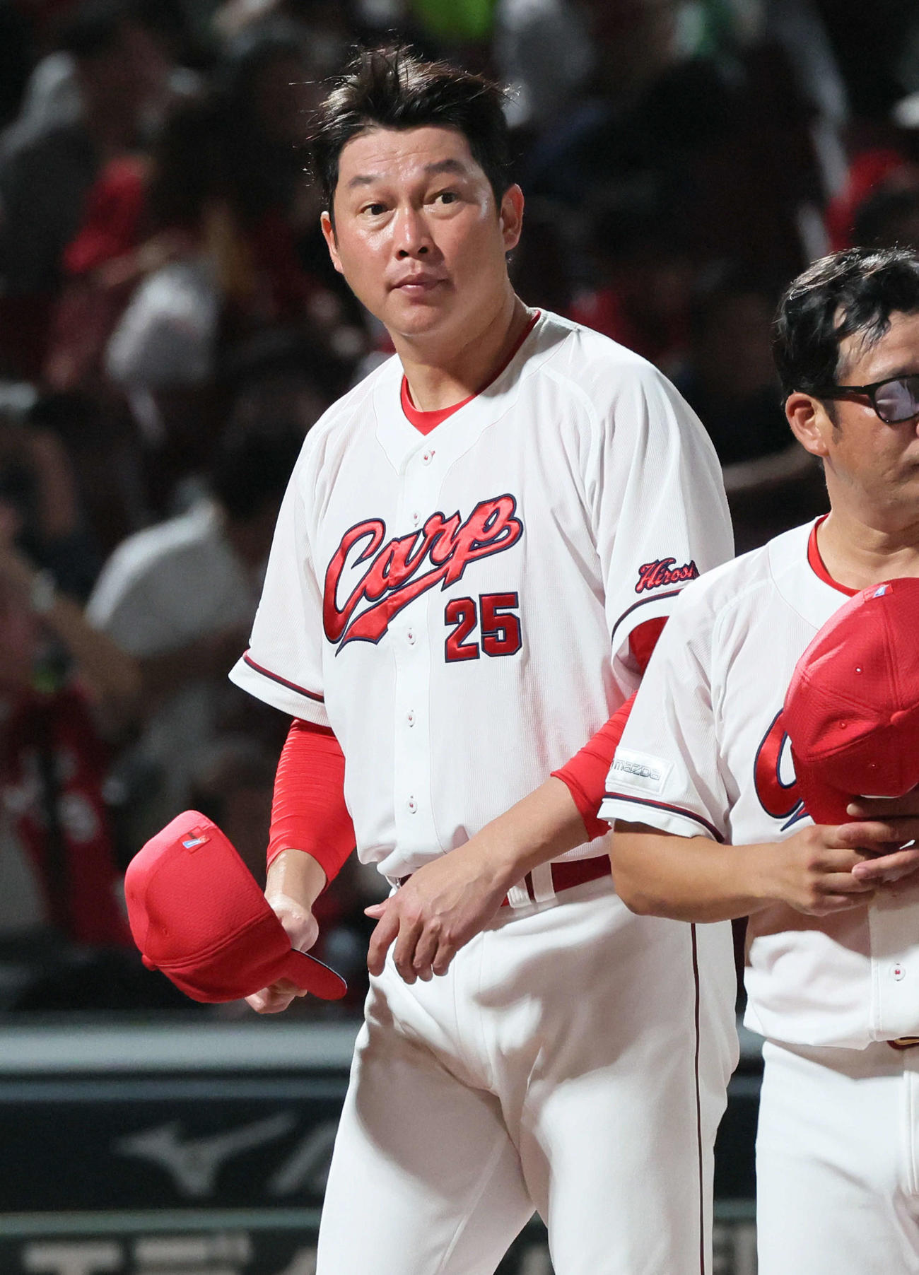 広島対ヤクルト　敗れた新井監督（撮影・加藤孝規）