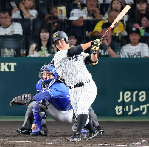 阪神】井坪陽生が対左の切り札名乗り、スタメン起用に応え大野撃ち 左