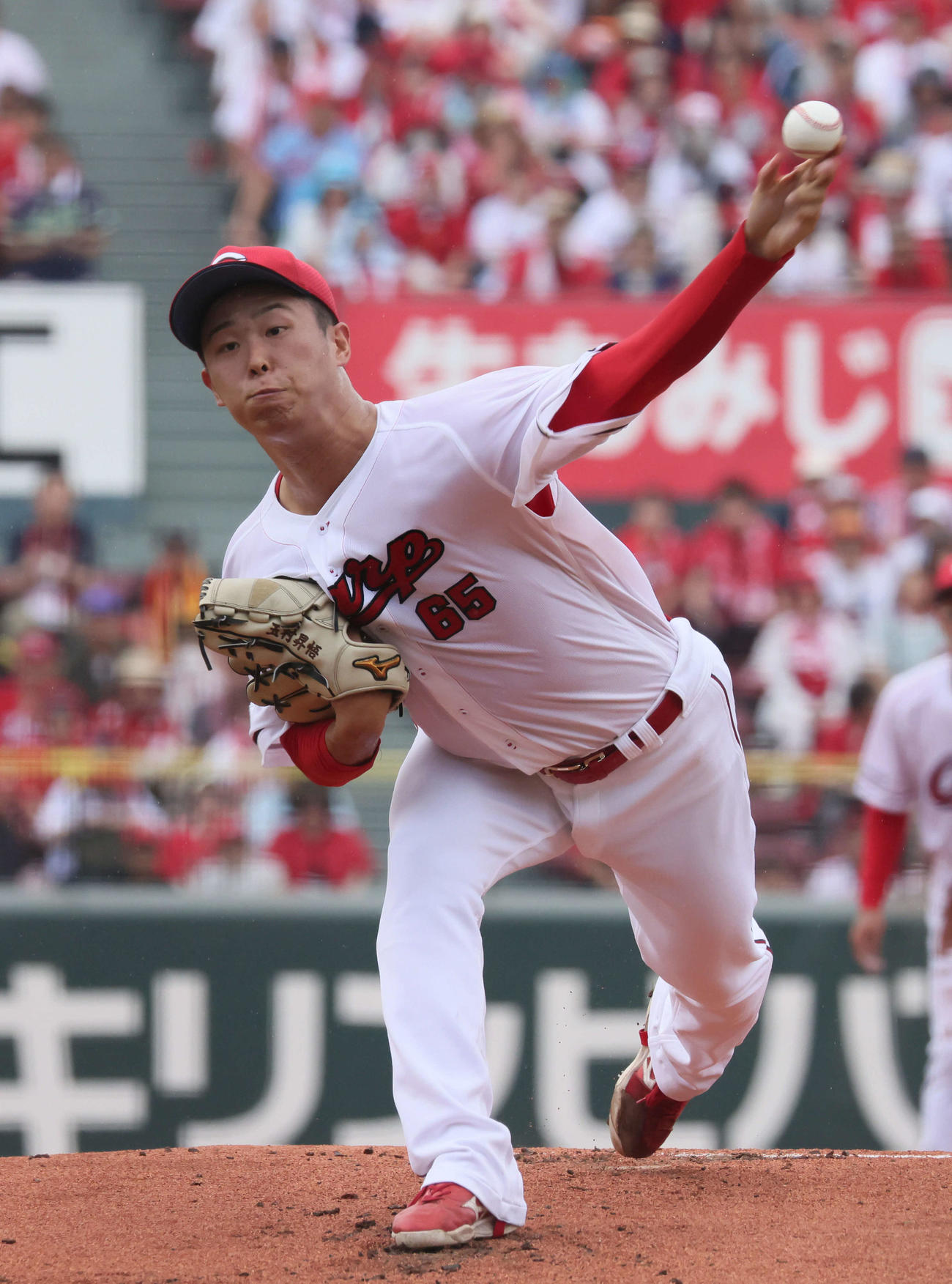 広島対ヤクルト　広島先発の玉村（撮影・加藤孝規）
