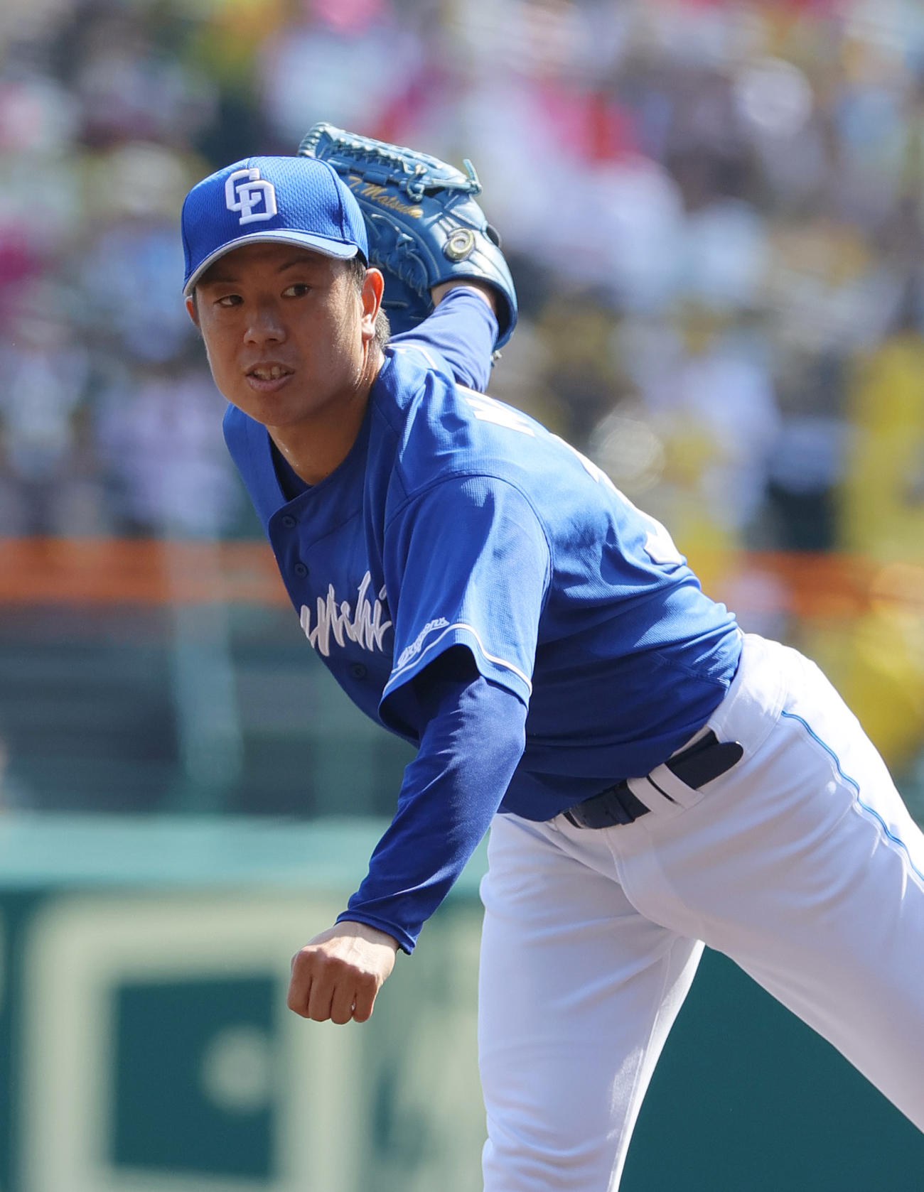 阪神対中日　中日先発の松葉（撮影・上山淳一）