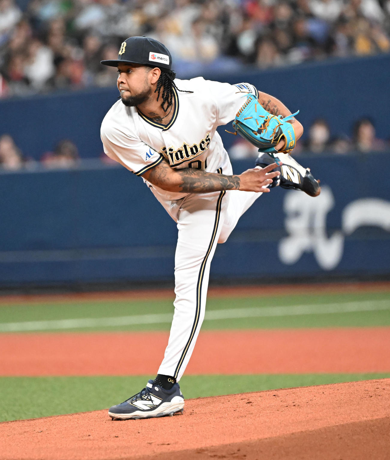 オリックス対ソフトバンク　先発するオリックス・エスピノーザ（撮影・和賀正仁）