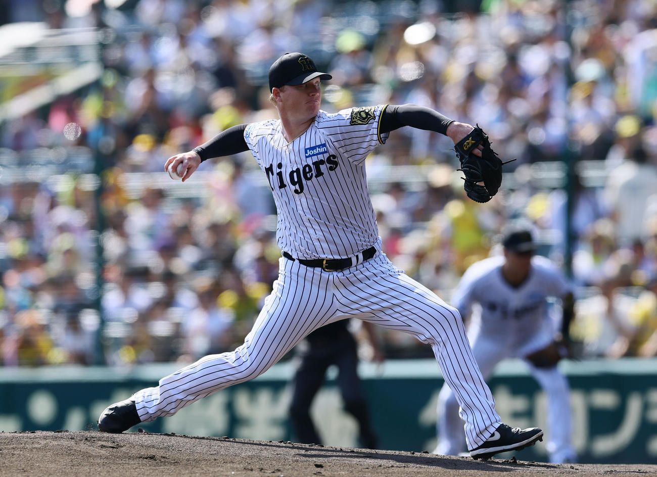 阪神対中日　阪神先発のネルソン（撮影・藤尾明華）