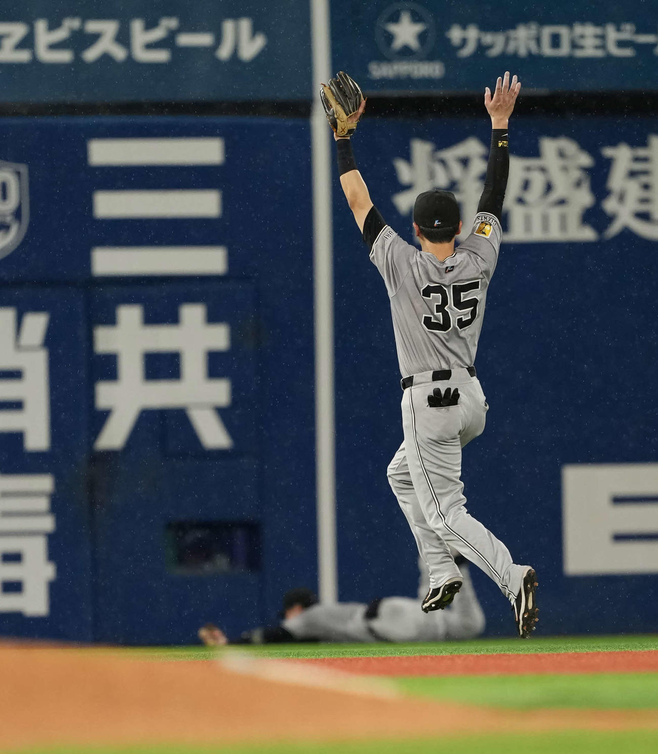 DeNA対巨人　5回に好捕を見せた丸（撮影・井上学）