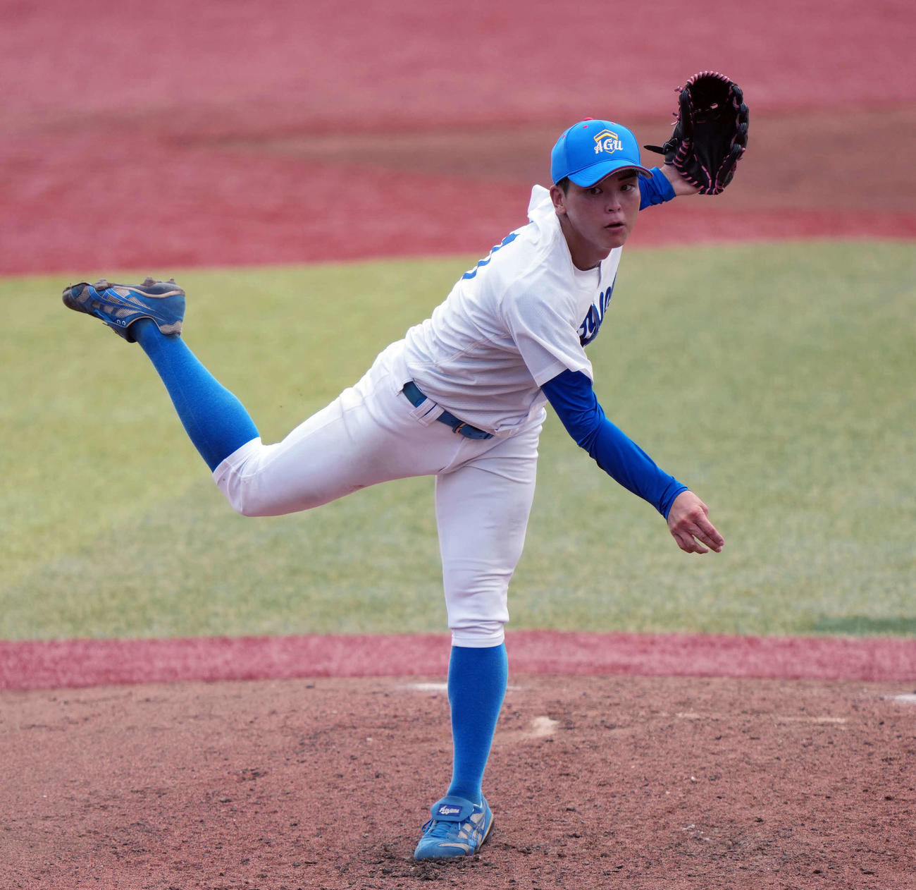 青学大対国学院大　先発の青学大・中西（撮影・小島史椰）