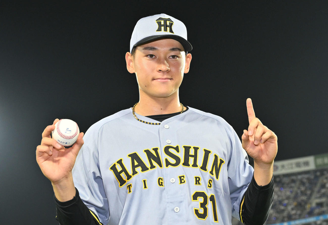 8月27日、DeNA戦でプロ初勝利を挙げた阪神早川太貴