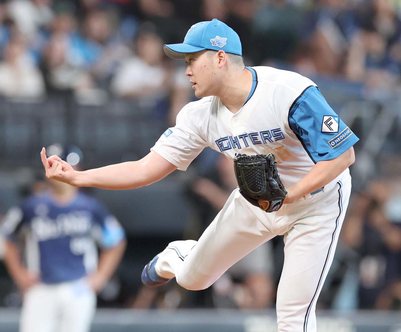 日本ハム斎藤友貴哉（2025年9月14日撮影）