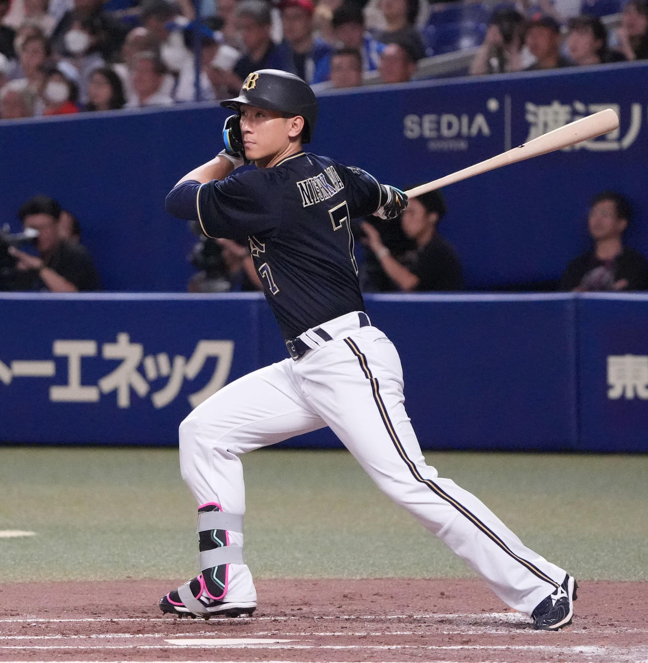 オリックス西川龍馬（2025年6月18日撮影）