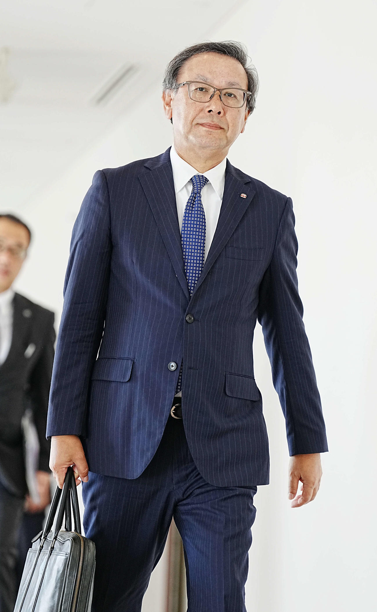 NPBオーナー会議に臨む日本ハム井川伸久オーナー（撮影・小沢裕）