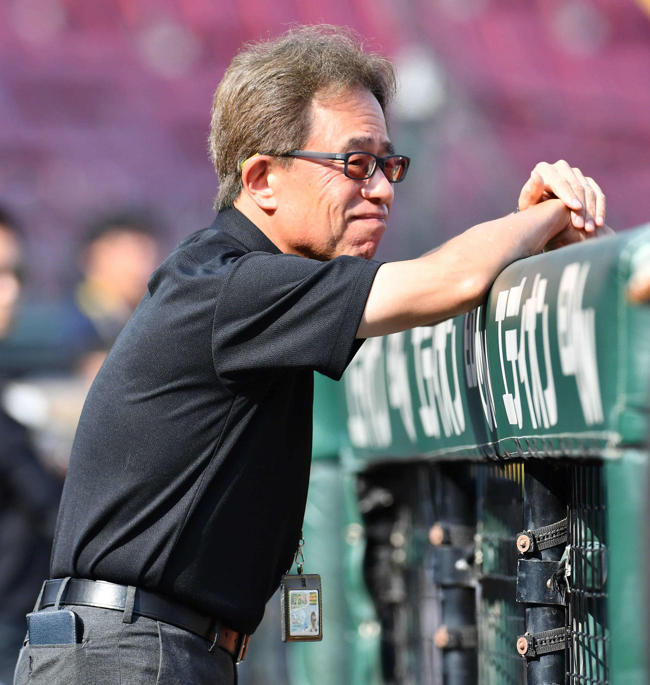 阪神粟井一夫球団社長（2025年8月撮影）