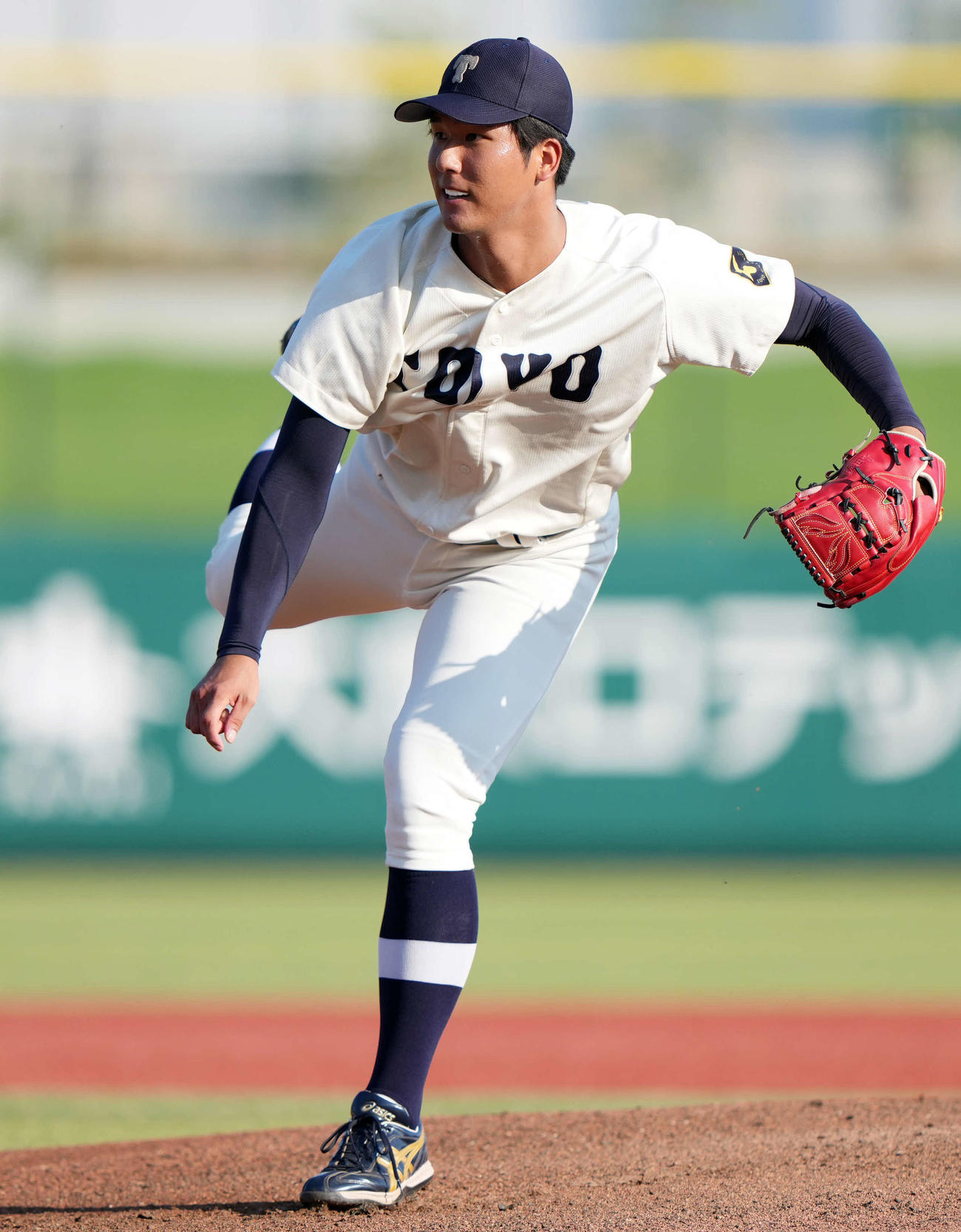 駒大対東洋大　先発の東洋大・島田（撮影・小島史椰）