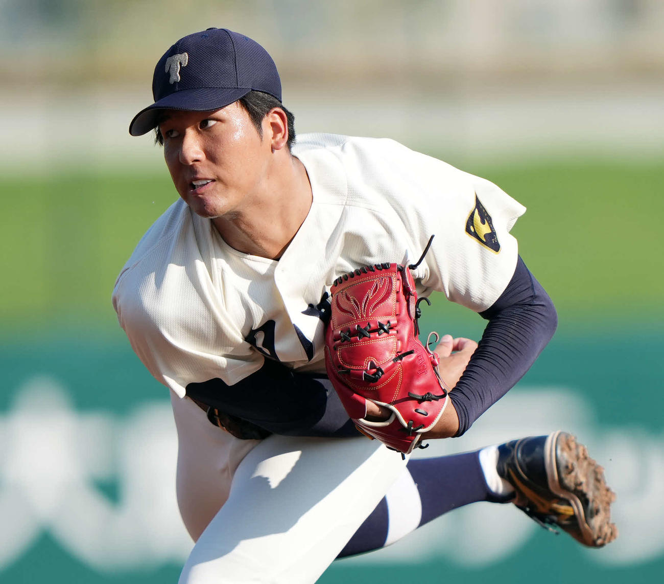 駒大対東洋大　先発の東洋大・島田（撮影・小島史椰）