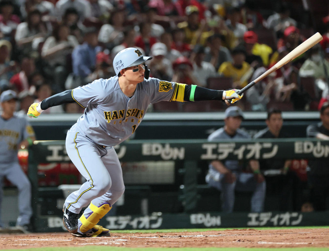 広島対阪神　3回表阪神2死二塁、森下は先制適時打を放つ（撮影・加藤孝規）