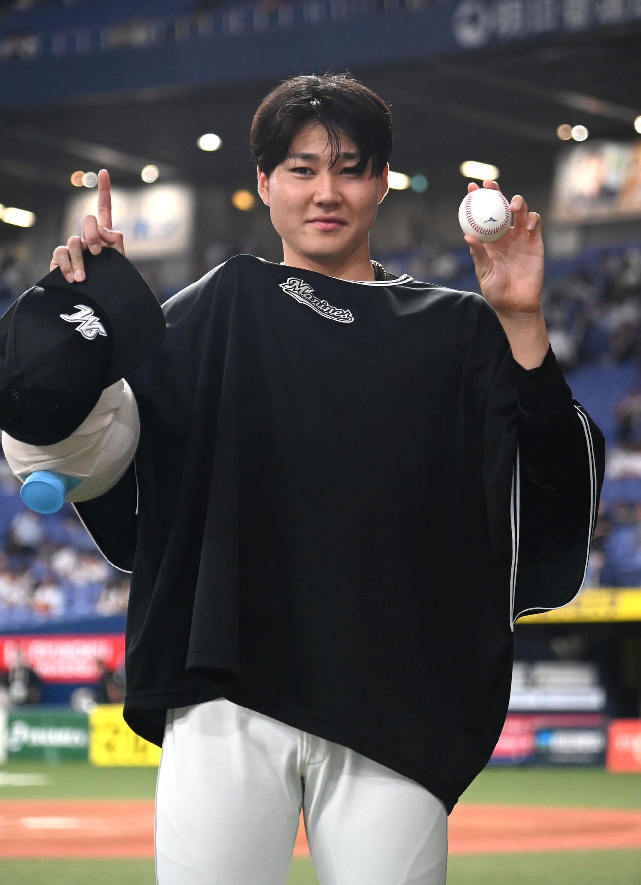 オリックス対ロッテ　初勝利を挙げた広池（撮影・石井愛子）
