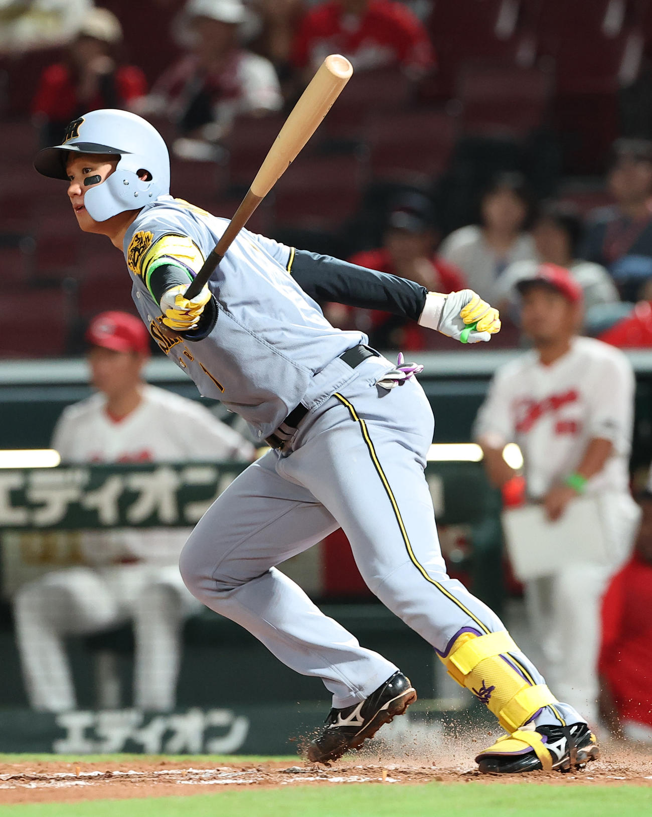広島対阪神　9回表阪神2死二塁、森下は適時打を放つ（撮影・上田博志）
