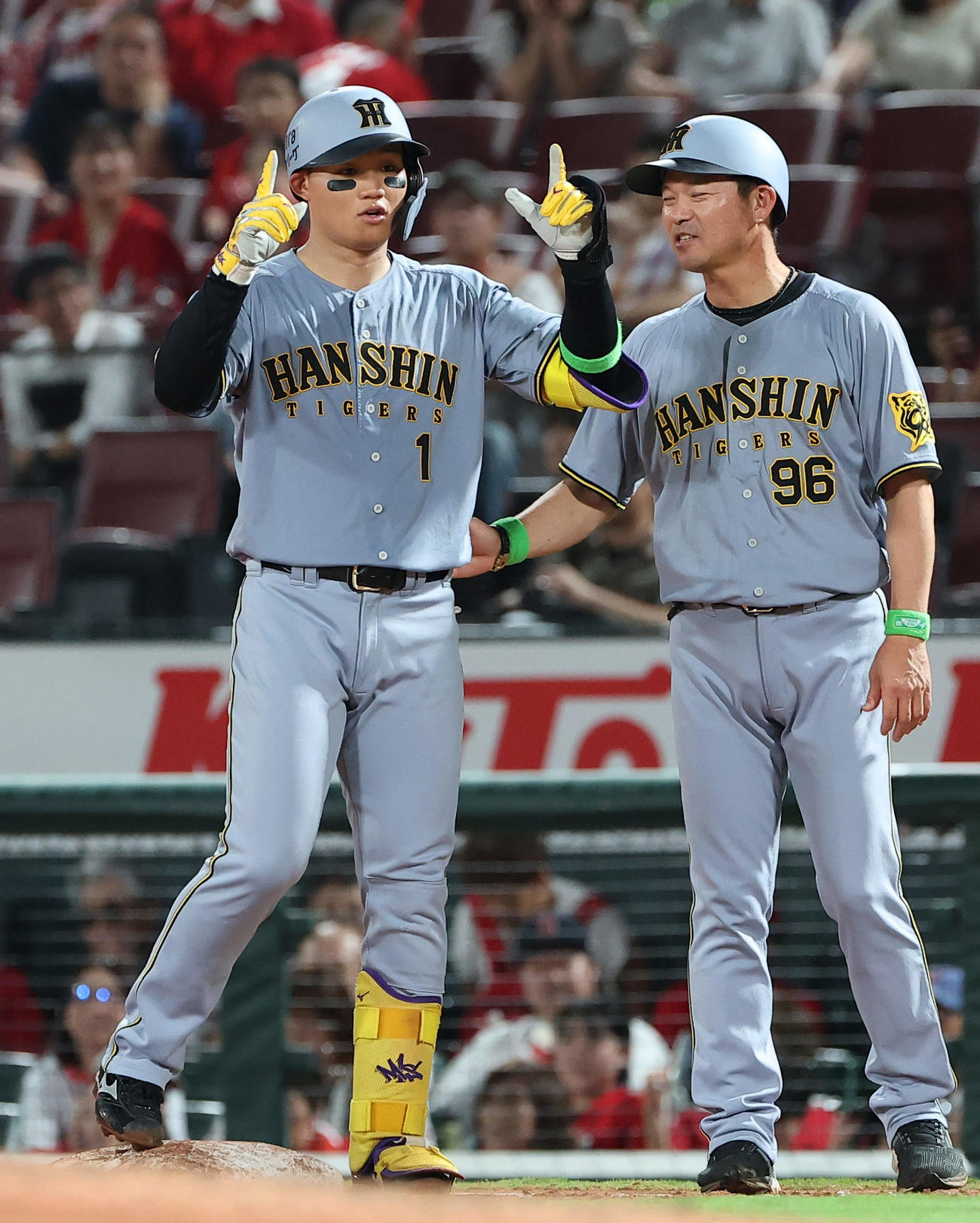 広島対阪神　9回表阪神2死二塁、森下は適時打を放つ（撮影・上田博志）