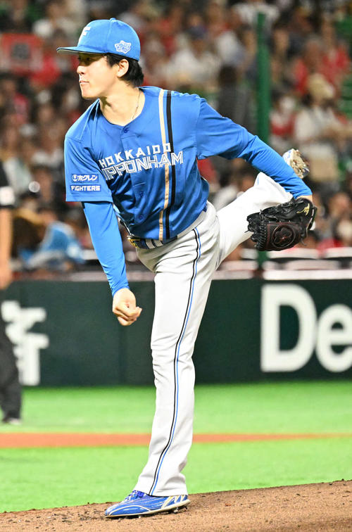 ソフトバンク対日本ハム 日本ハム先発の北山(撮影・林敢治)
