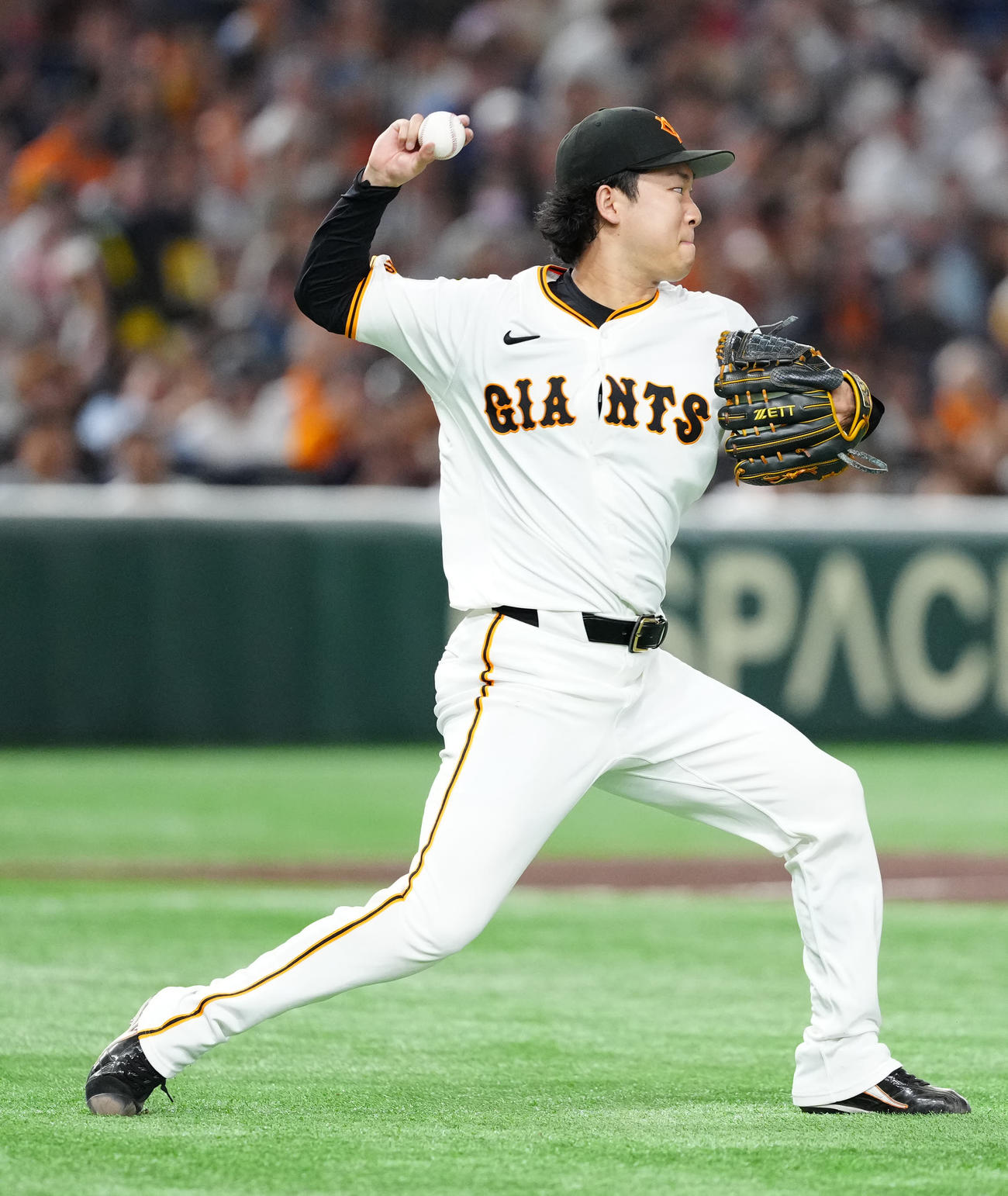 巨人山崎伊織（2025年9月11日撮影）