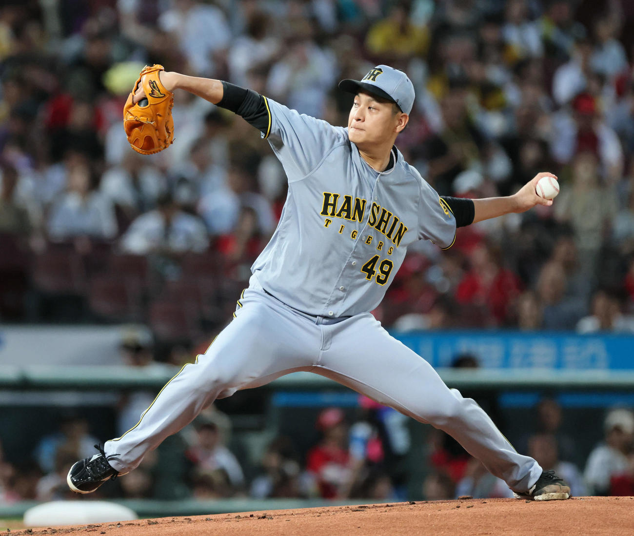広島対阪神　阪神先発の大竹（撮影・加藤孝規）