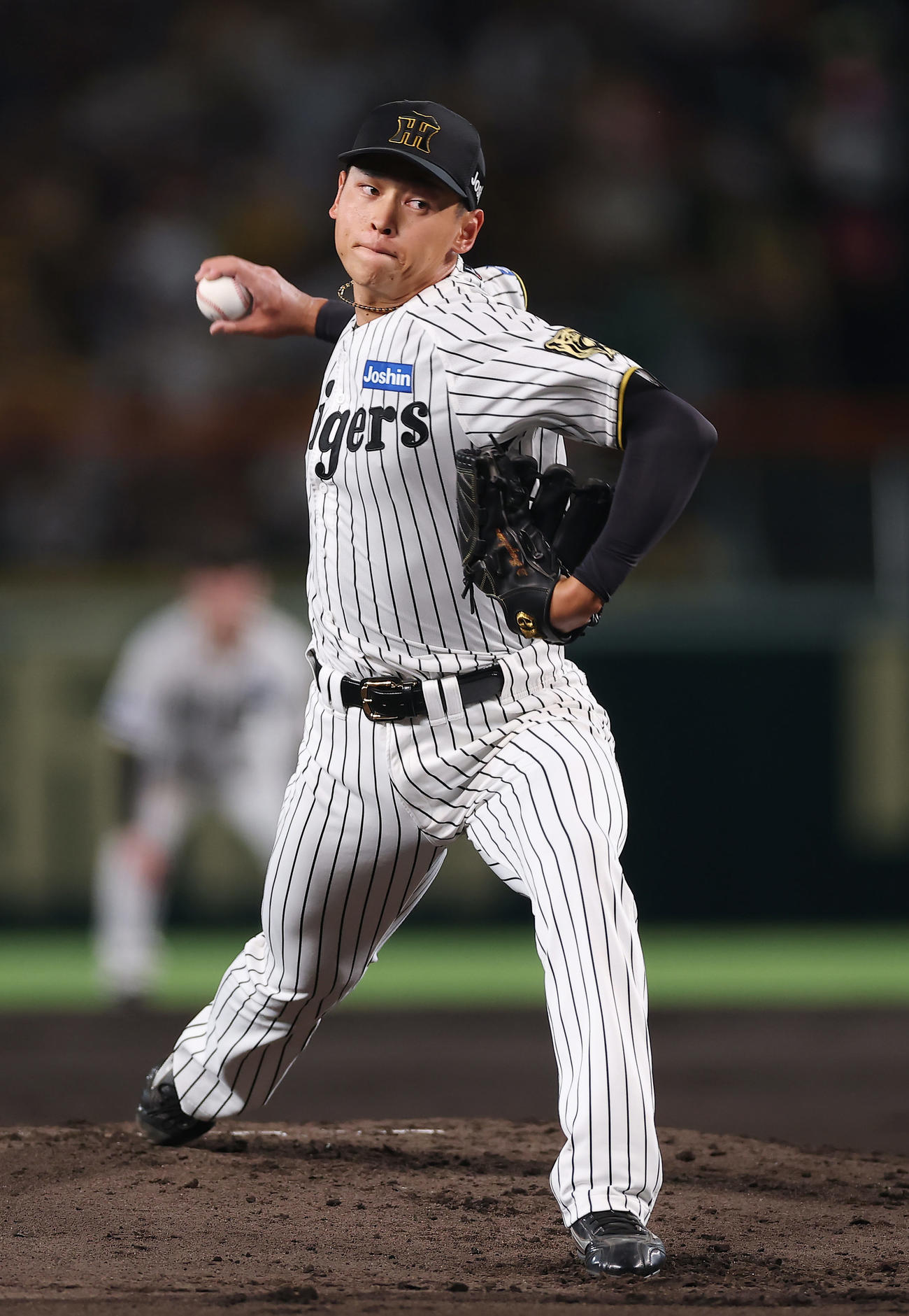 阪神対DeNA　力投する阪神先発の早川（撮影・前田充）