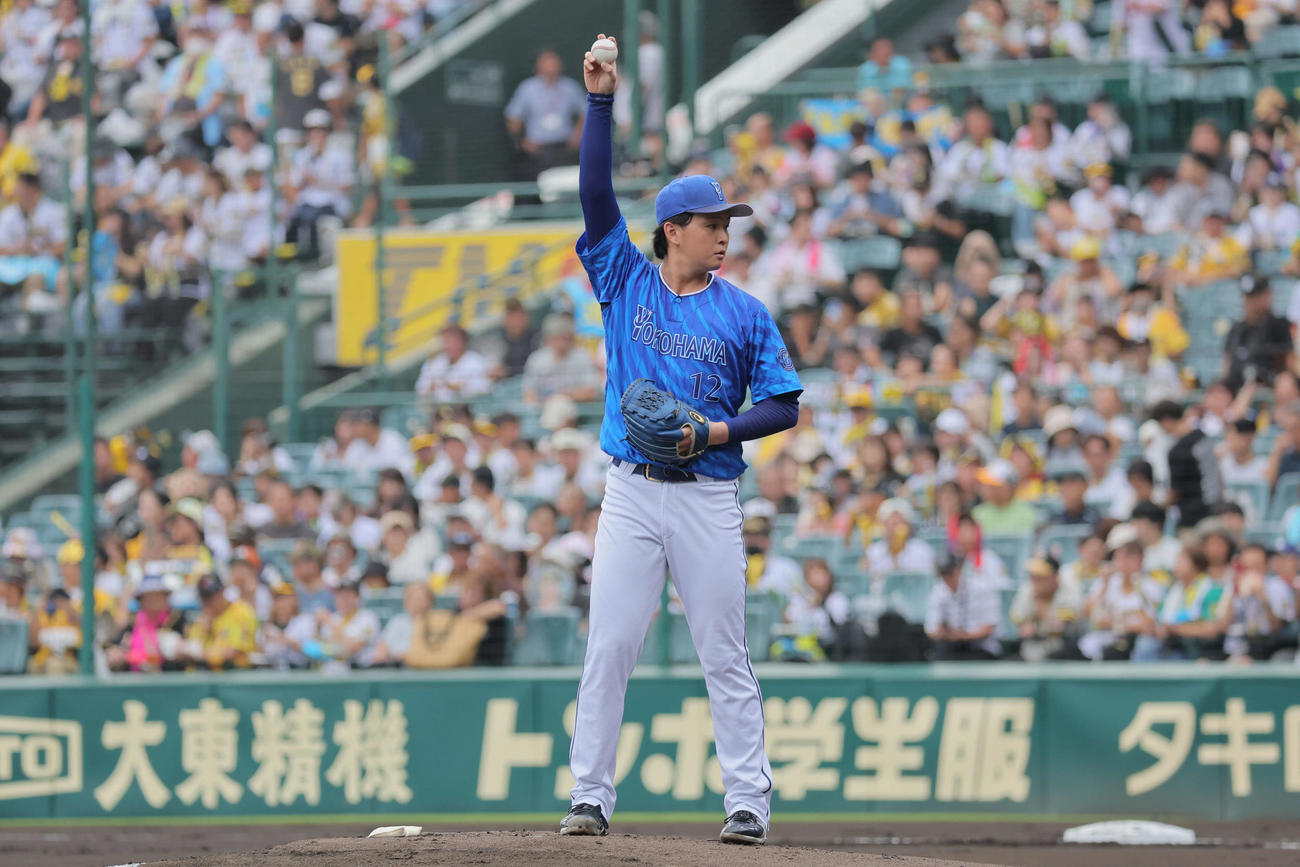 阪神対DeNA DeNA先発の竹田（撮影・宮崎幸一）