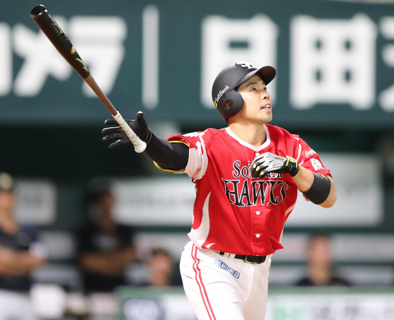 ソフトバンク対オリックス　5回裏ソフトバンク2死、近藤は右越えに同点本塁打を放つ（撮影・梅根麻紀）