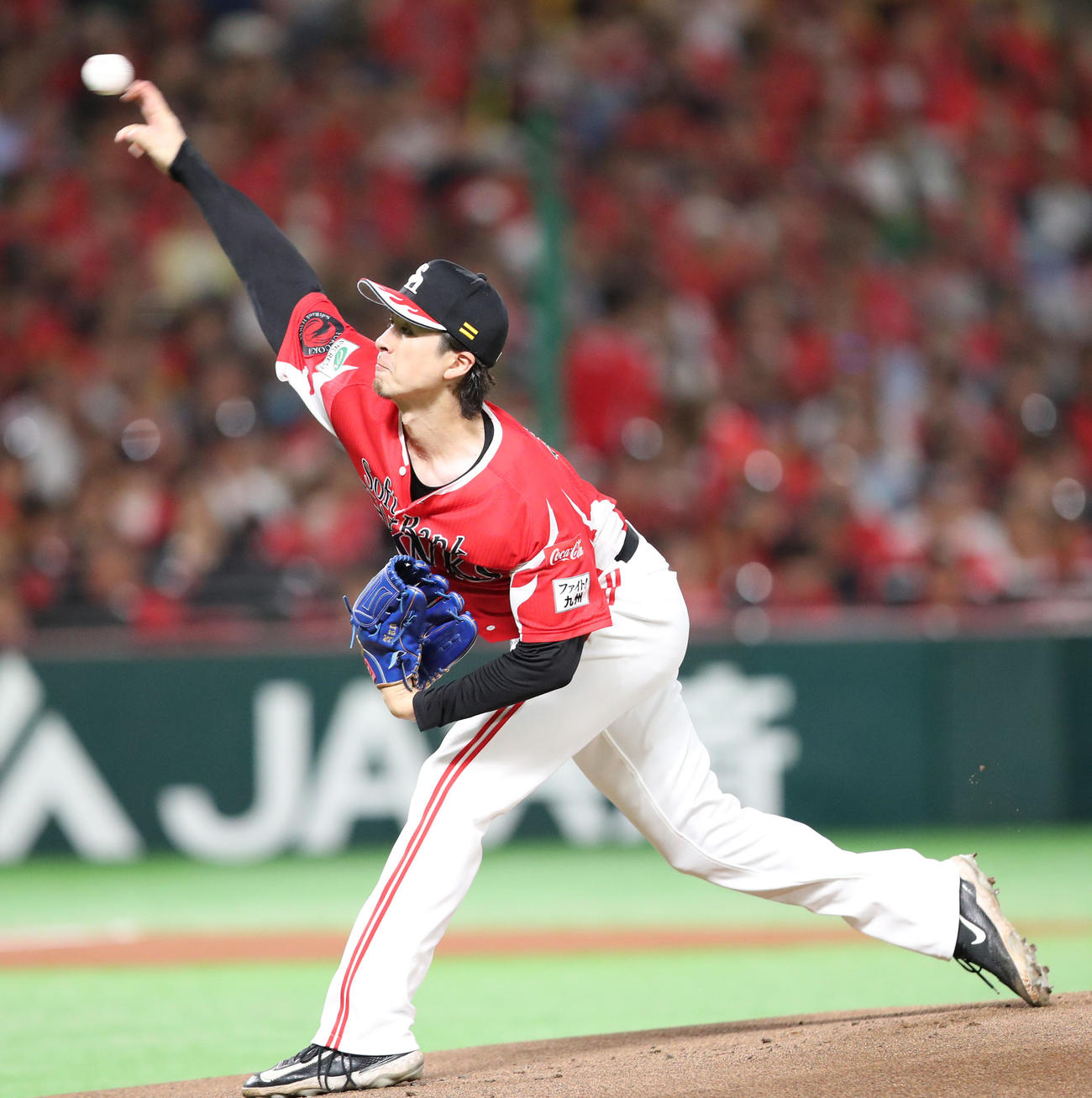 ソフトバンク対オリックス　ソフトバンク先発の上沢（撮影・梅根麻紀）